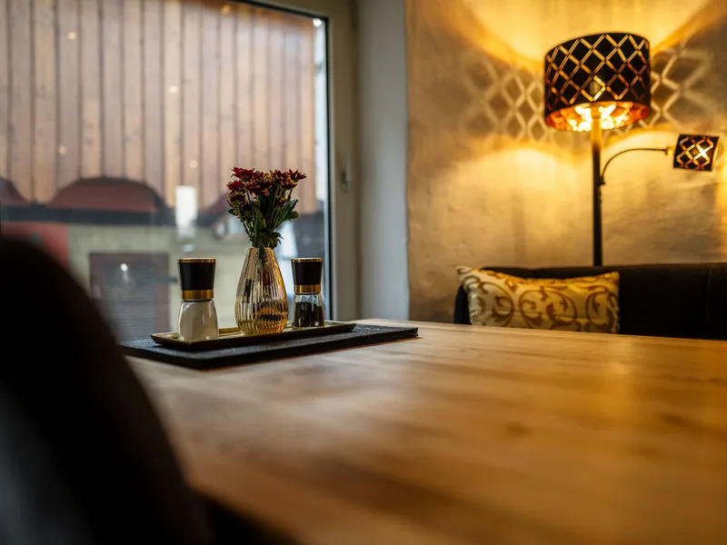 Der Esstisch im Ferienhaus Zum Goldschmied