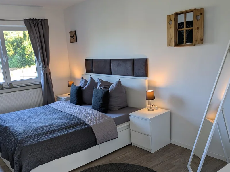 Das Schlafzimmer der Ferienwohnung Heimatgefühl