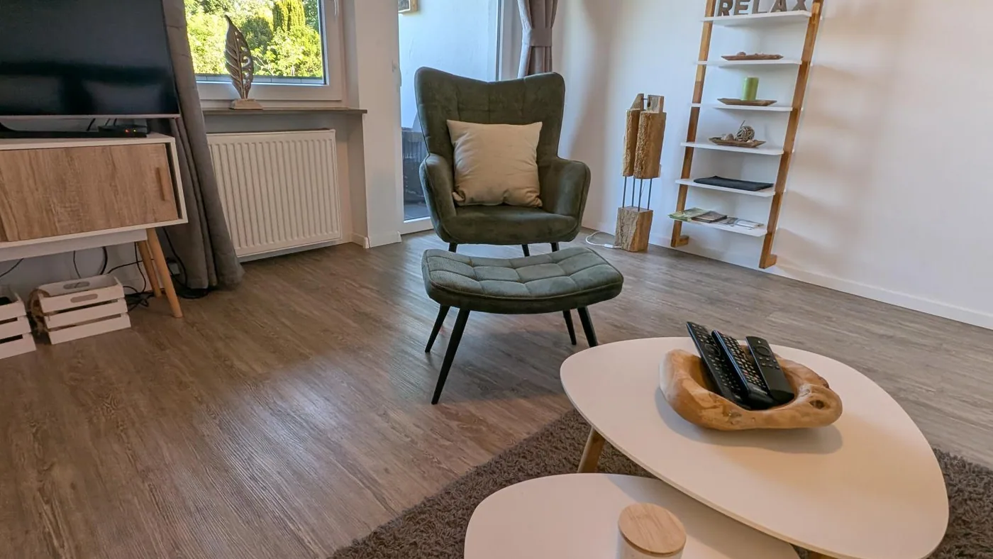 Das Wohnzimmer der Ferienwohnung Heimatgefühl