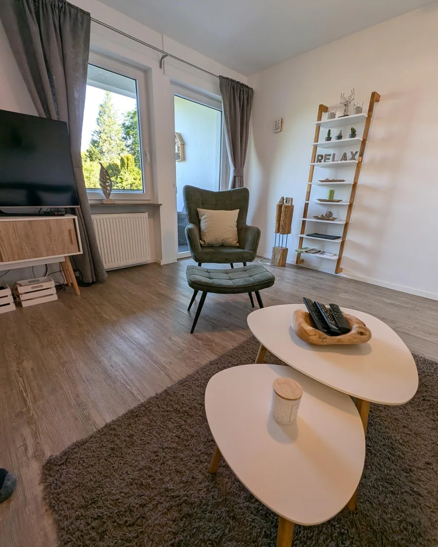 Das Wohnzimmer der Ferienwohnung Heimatgefühl