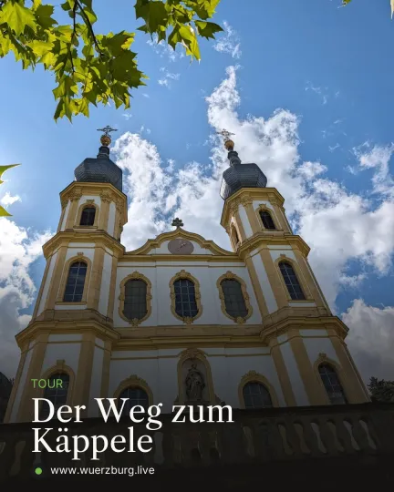 Beitrag auf Instagram: Auf halber Höhe des Stationswegs zum Käppele lohnt sich das Umdrehen mehr als das Weitergehen. Von dort sieht…